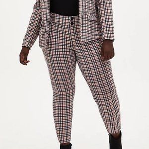 TORRID Stretch Plaid Double Knit Ankle Pant